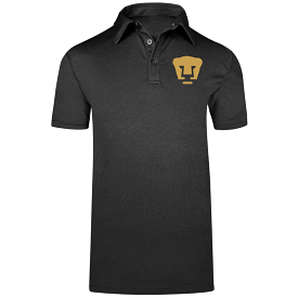 Playera Tipo Polo Hombre Pumas UNAM Logo Dorado