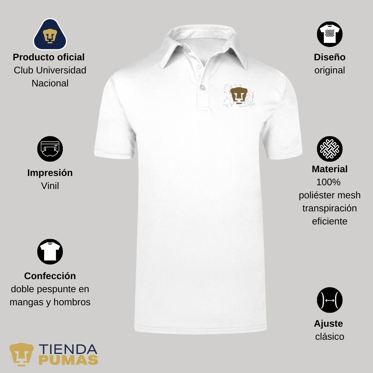 Playera Tipo Polo Hombre Pumas UNAM