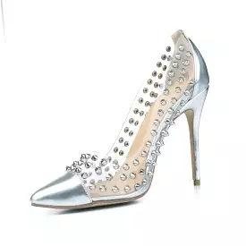 Pointy Toe Rivets High Heel