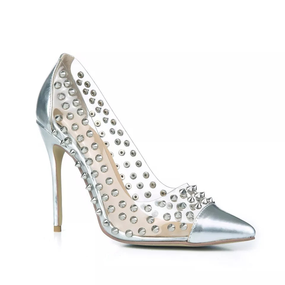 Pointy Toe Rivets High Heel