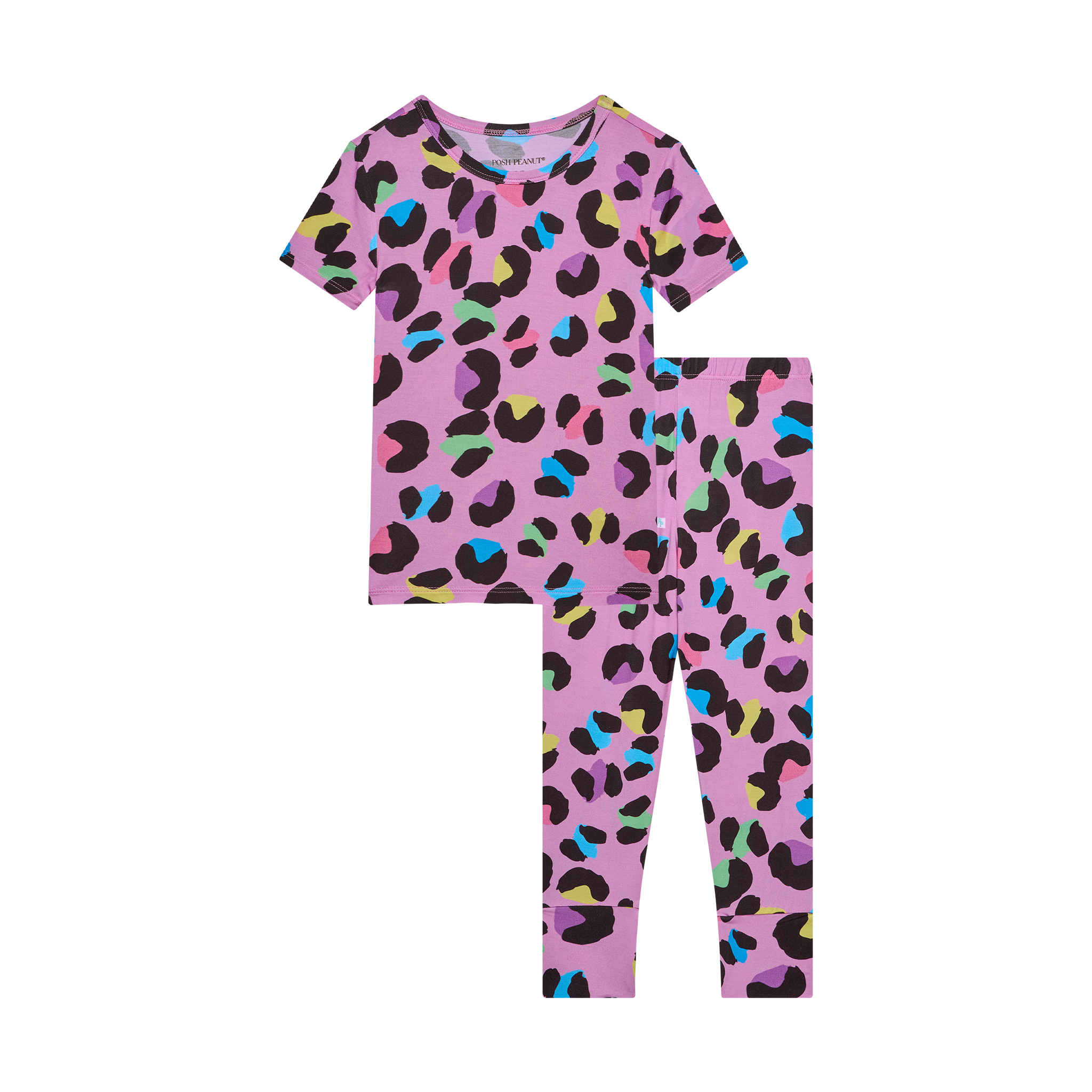 Posh Peanut Electric Leopard S/S Basic Loungewear