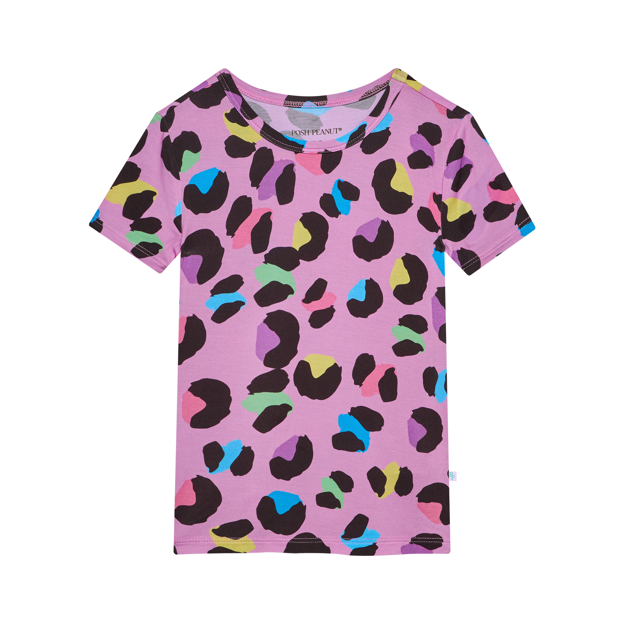 Posh Peanut Electric Leopard S/S Basic Loungewear