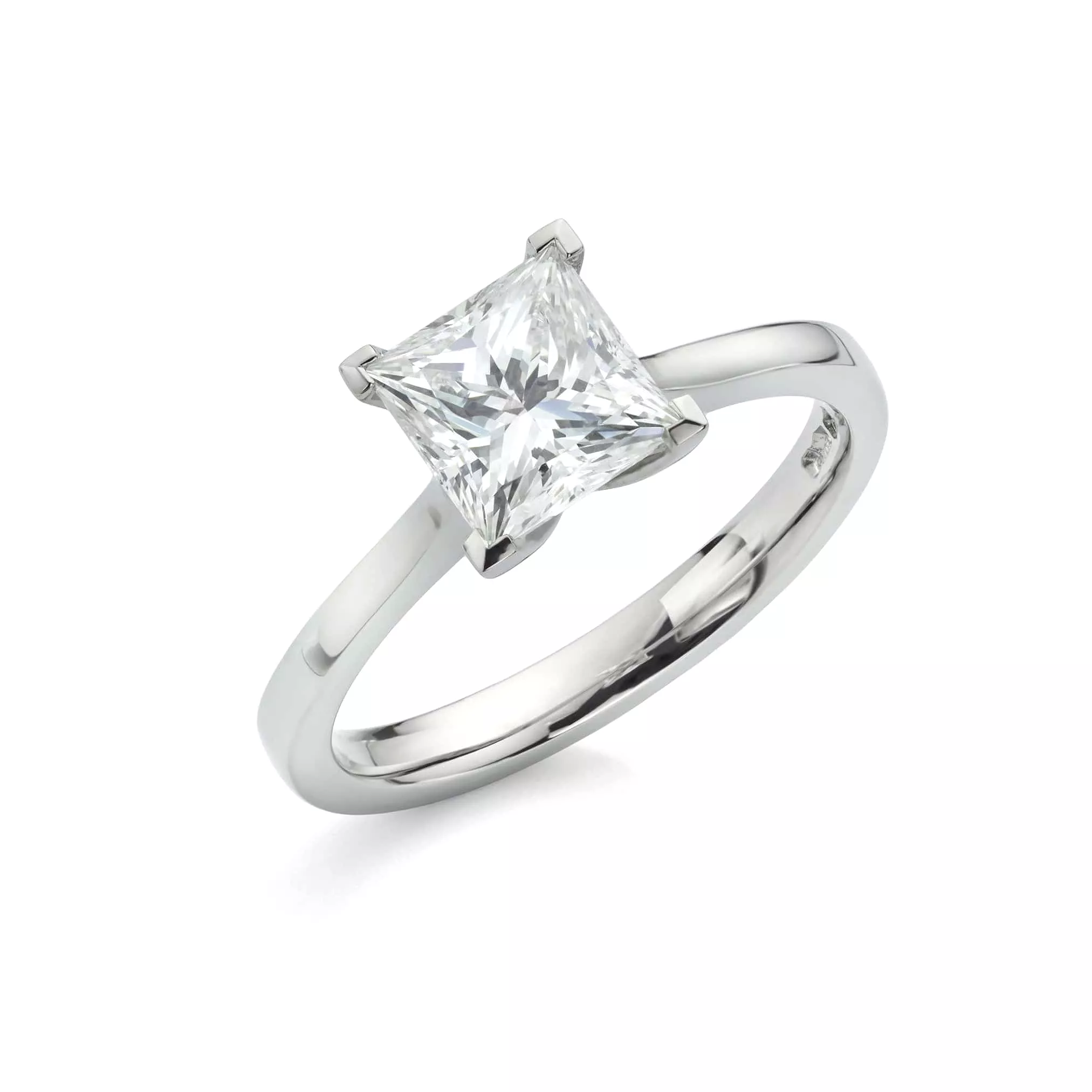 Princess Cut Diamond Engagement Rings, Lab Grown