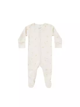 Quincy Mae - Ivory Ducks Full Snap Footies