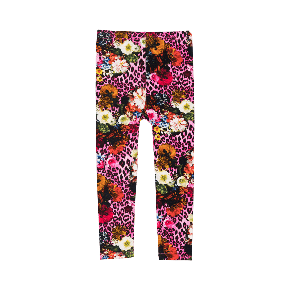 Rock Your Baby Pink Leopard Floral Tights