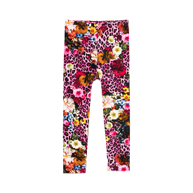 Rock Your Baby Pink Leopard Floral Tights