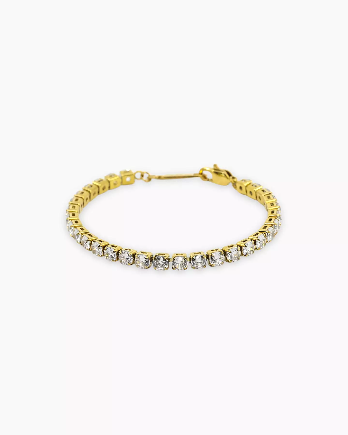 Saint Morta Round Cut Tennis Bracelet Iced Gold