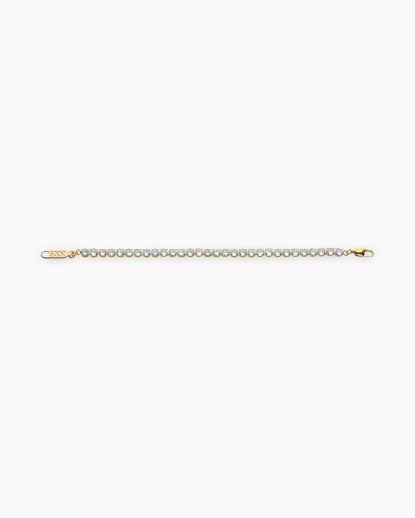 Saint Morta Round Cut Tennis Bracelet Iced Gold