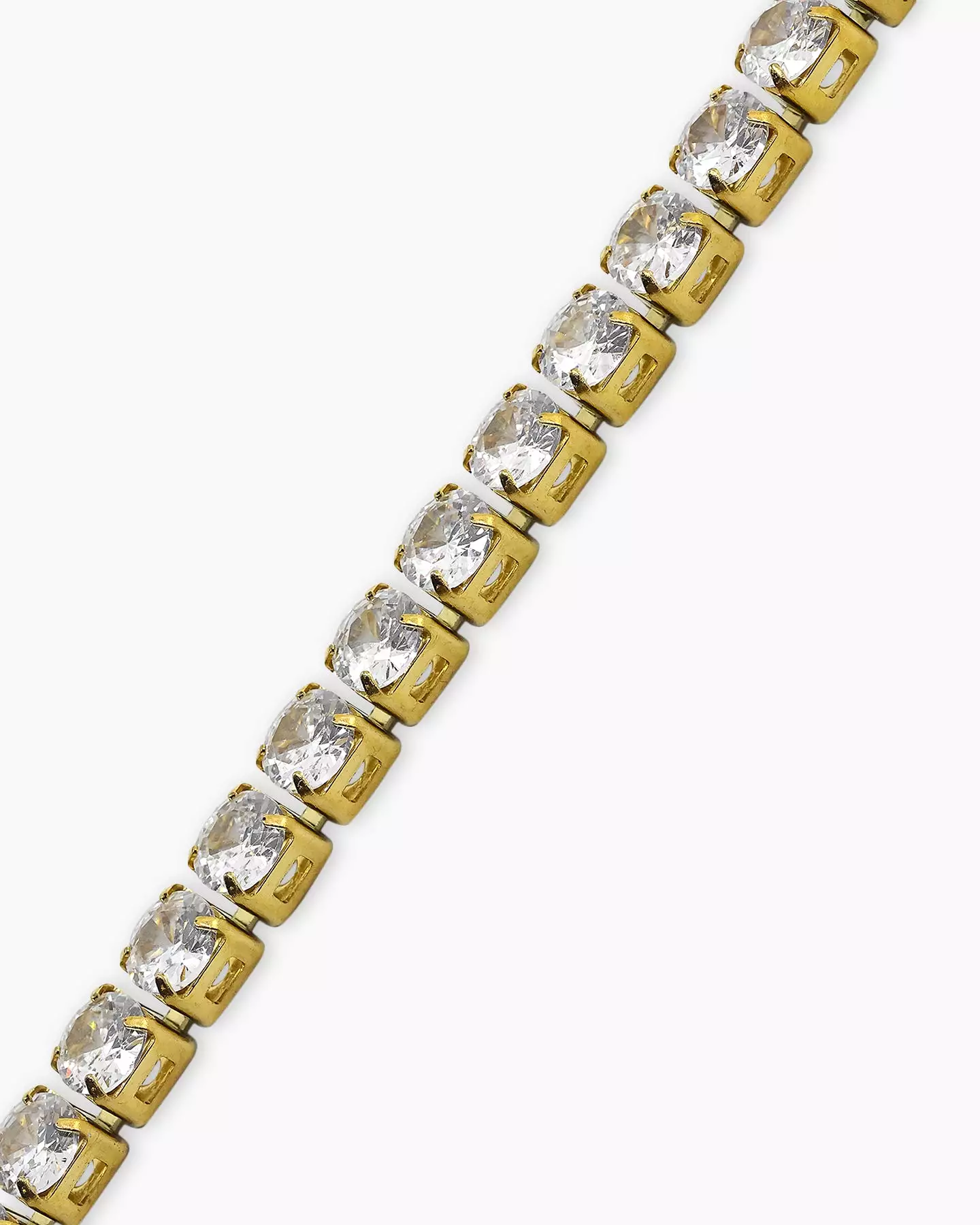 Saint Morta Round Cut Tennis Bracelet Iced Gold