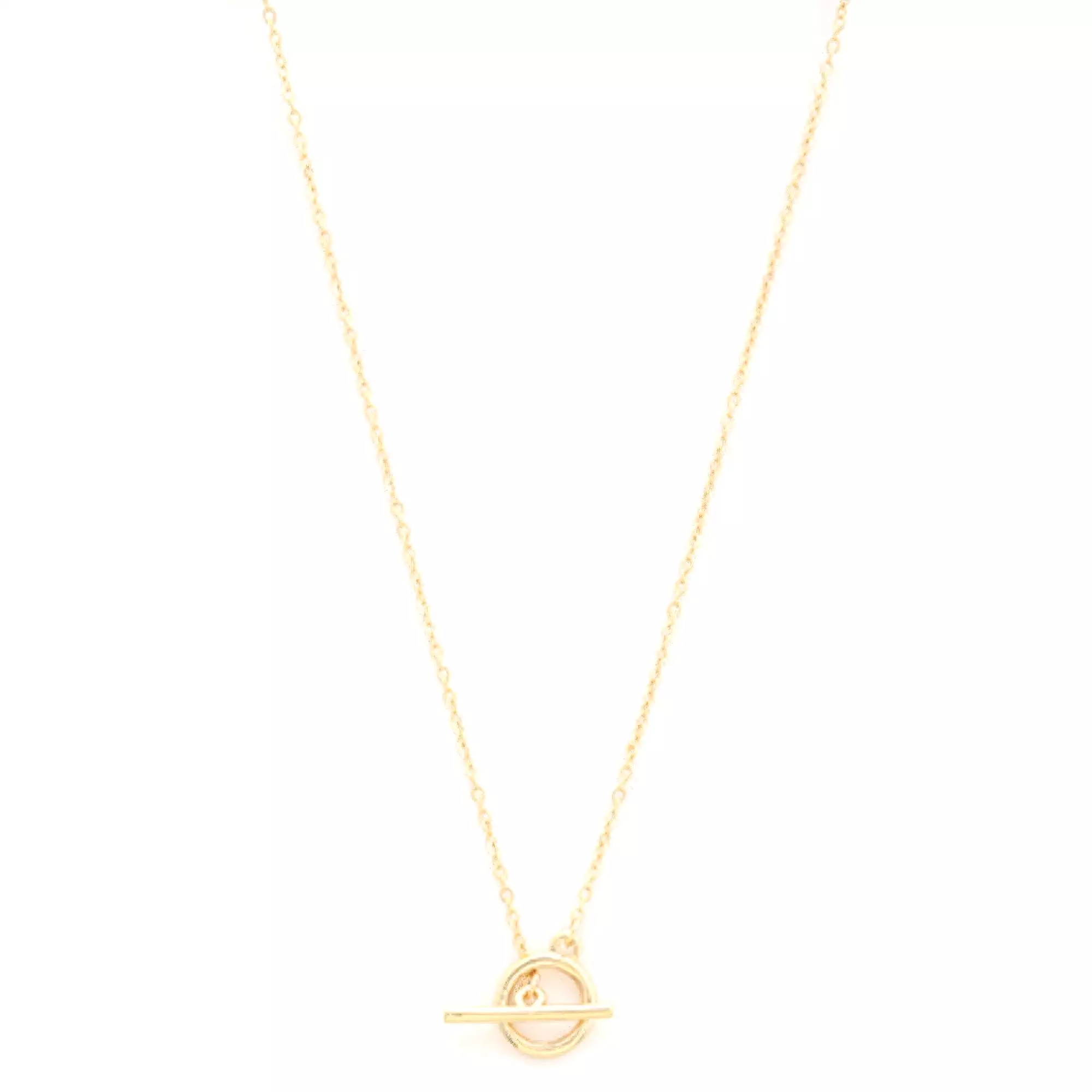 Sodajo Gold Dipped Brass Toggle Clasp Necklace