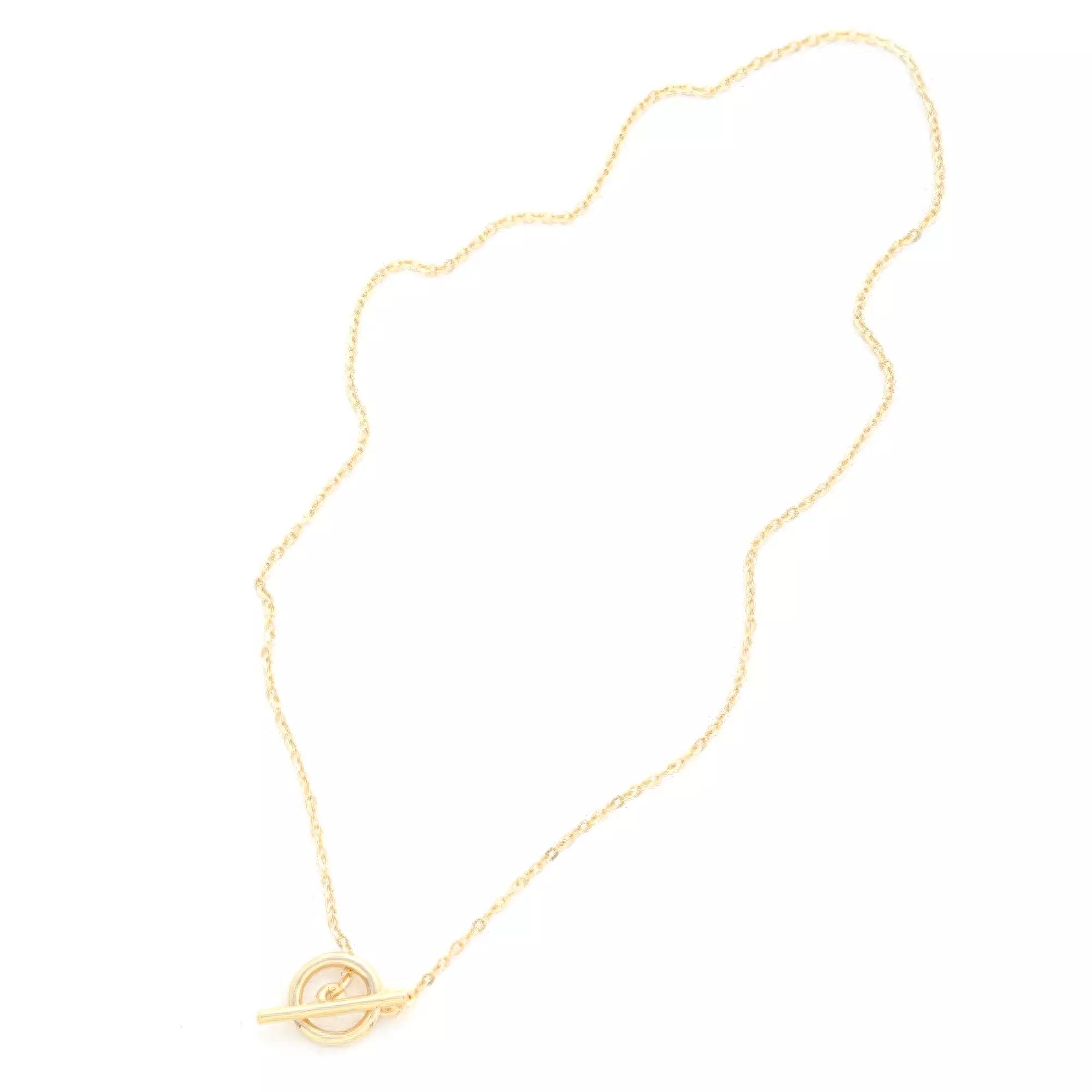 Sodajo Gold Dipped Brass Toggle Clasp Necklace