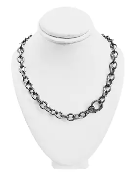 S.Row Designs 18” Sterling Silver Necklace with Diamond Clasp