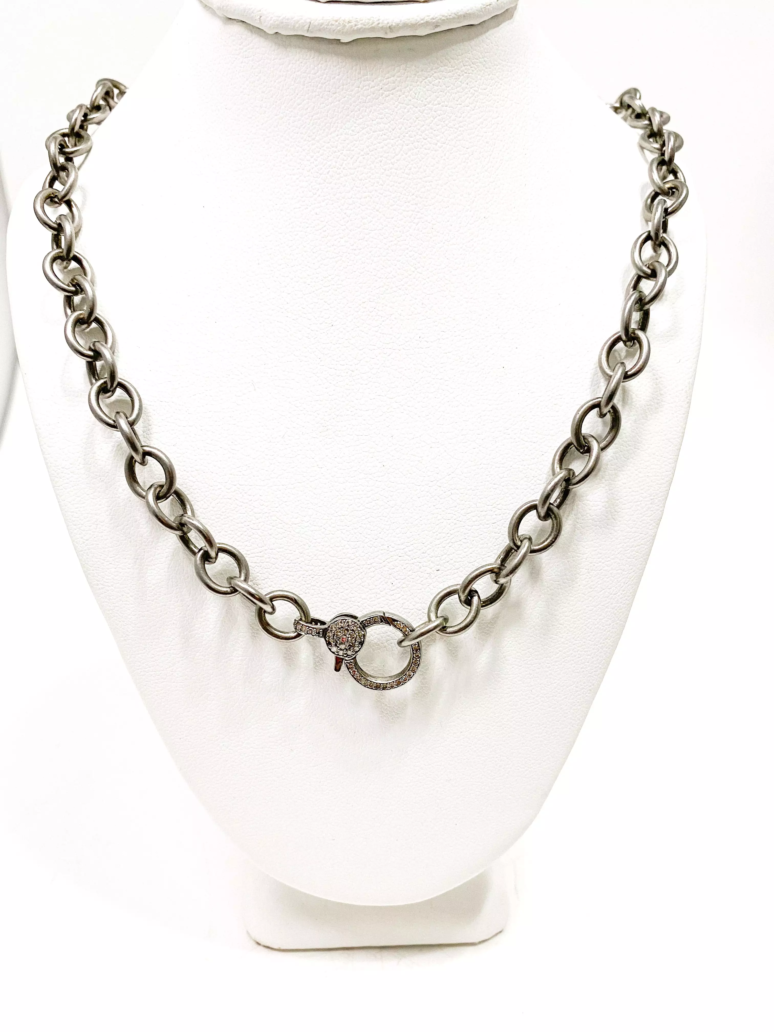 S.Row Designs Pave Diamond Clasp Necklace