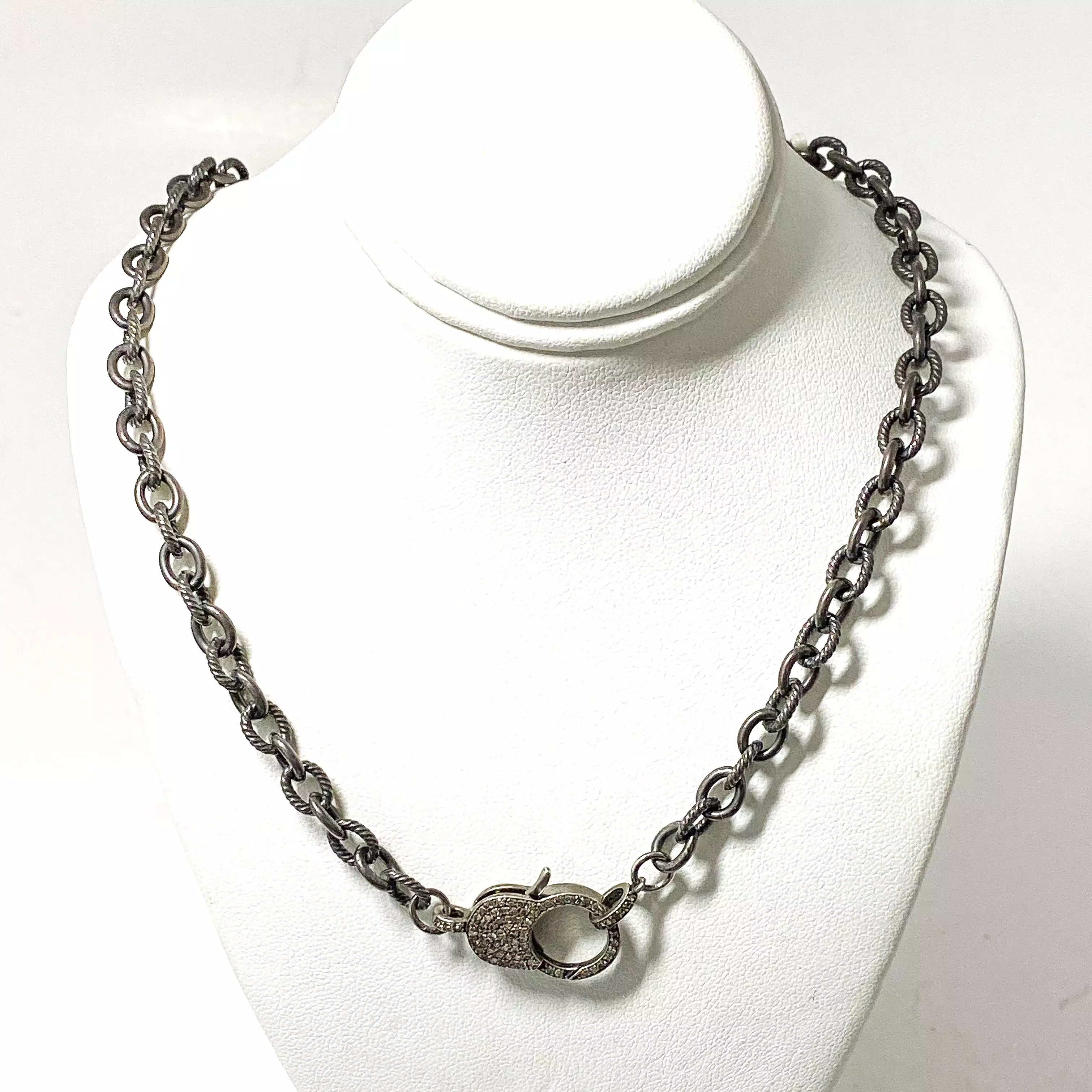 S.Row Designs Sterling Silver Chain with Diamond Claw Clasp