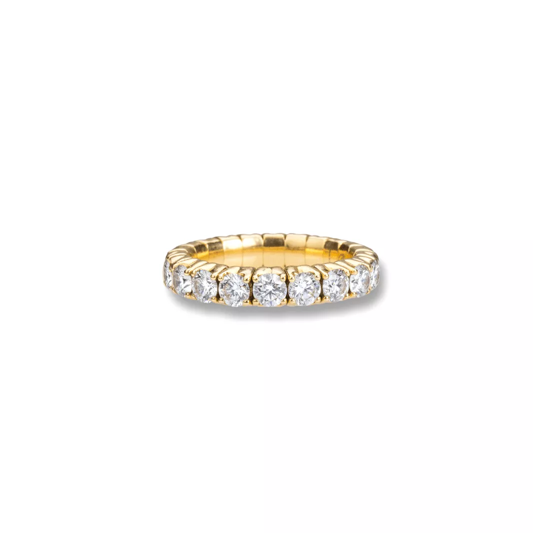 Stretch & Stack Round Diamond Eternity Rings, Lab Grown