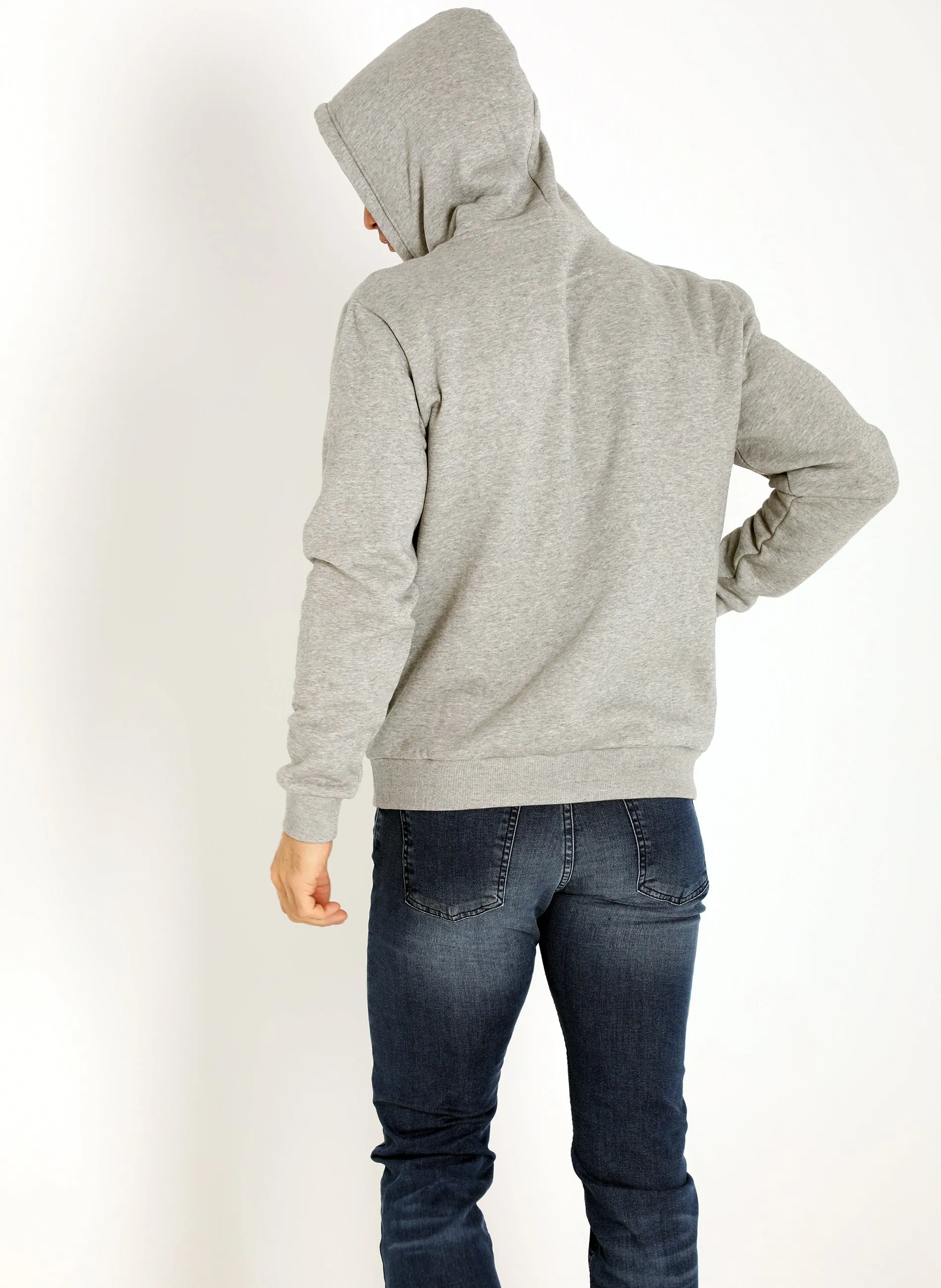 Sudadera Hombre Capucha Gris