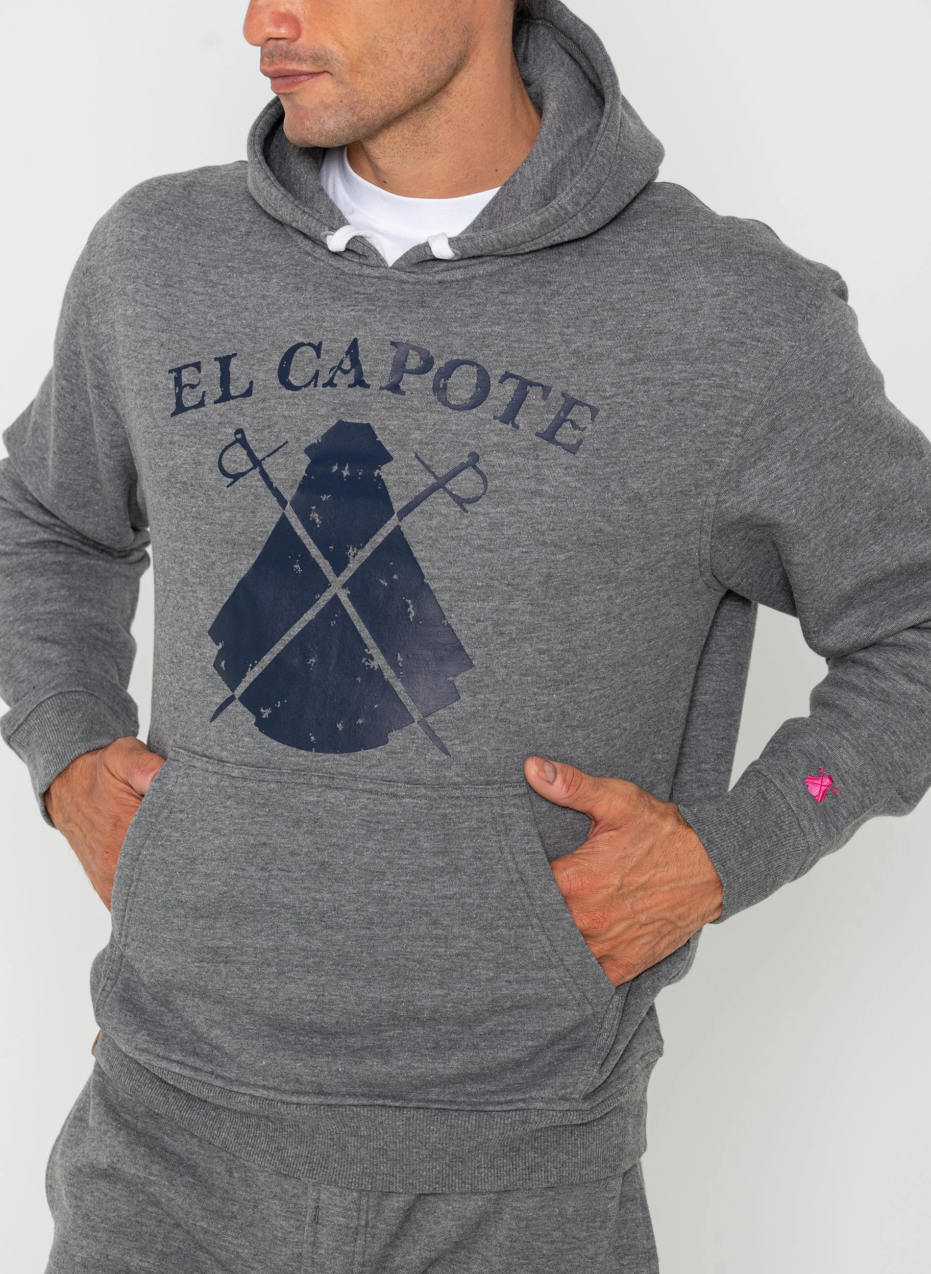 Sudadera Hombre Capucha sin cremallera Gris