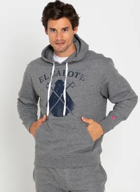 Sudadera Hombre Capucha sin cremallera Gris