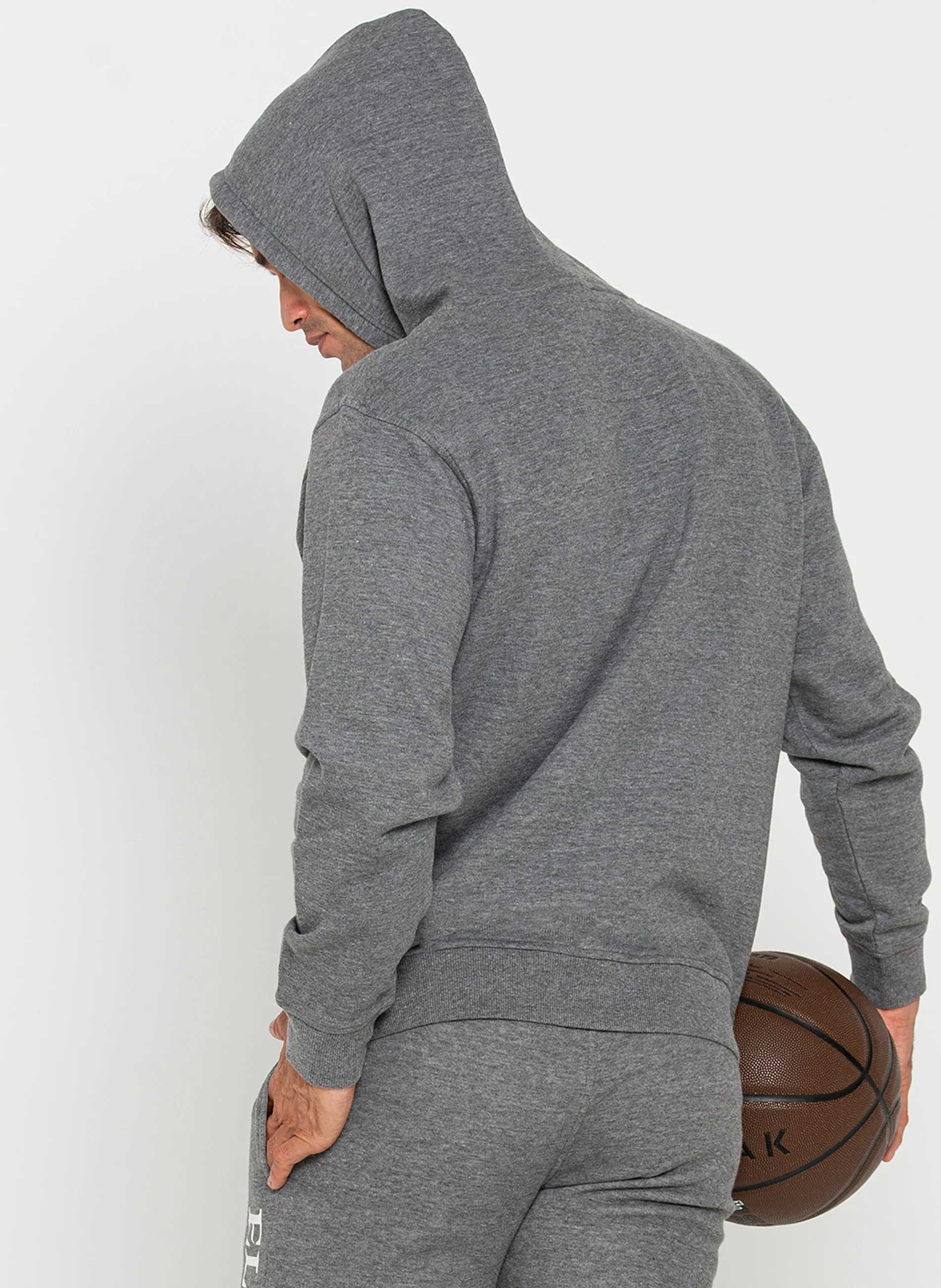 Sudadera Hombre Capucha sin cremallera Gris