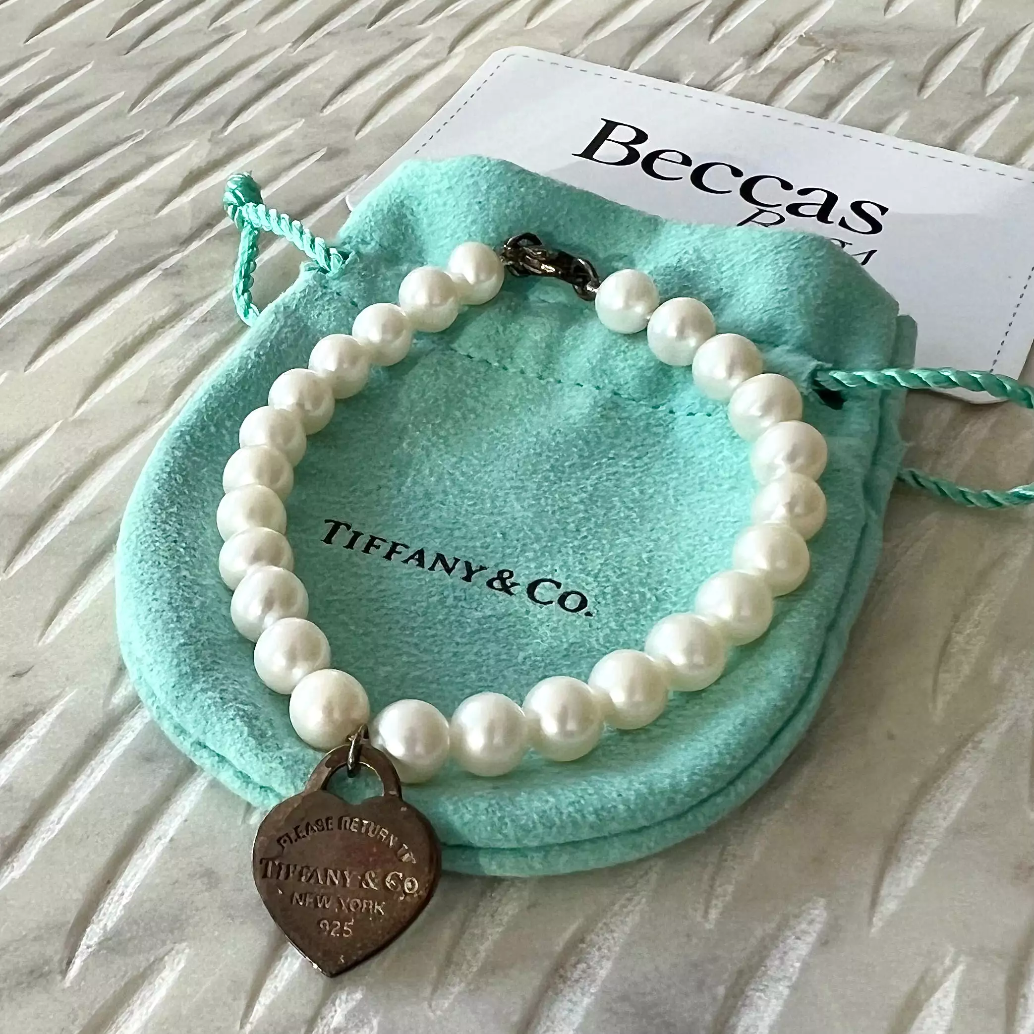 Tiffany & Co. Pearl Bracelet with silver clasp