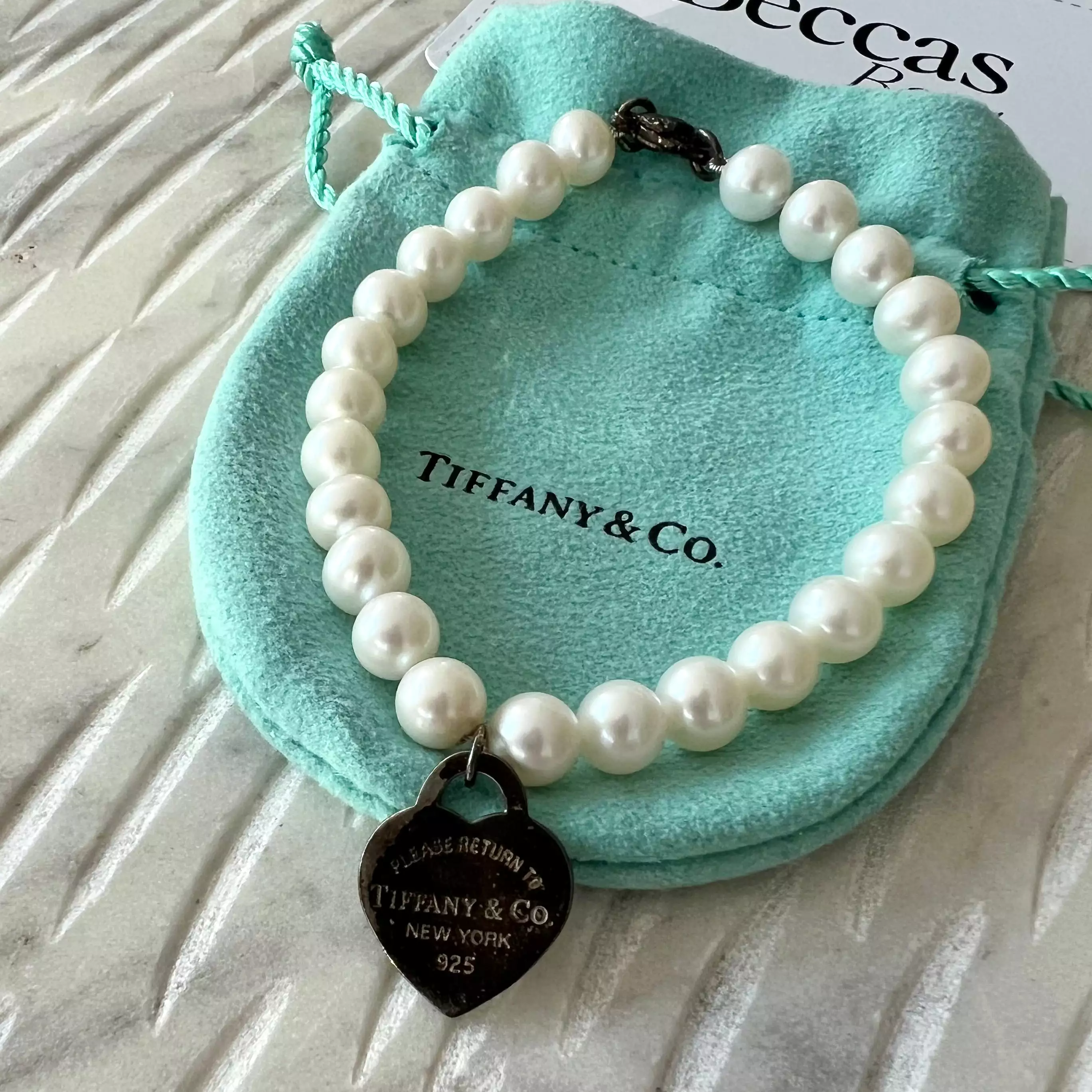 Tiffany & Co. Pearl Bracelet with silver clasp