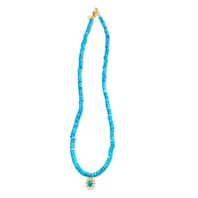 Turquoise Layering Necklace with Charm