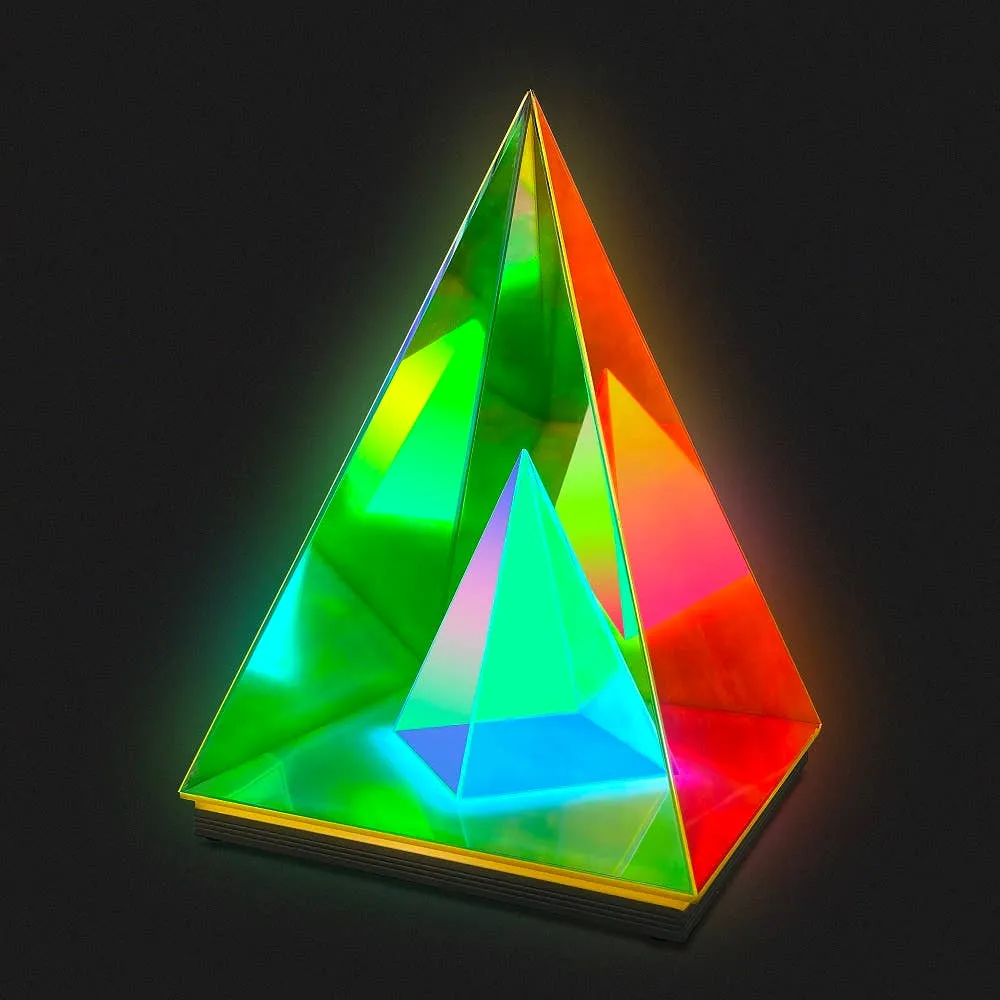 Unique Acrylic Pyramid LED Table Lamp