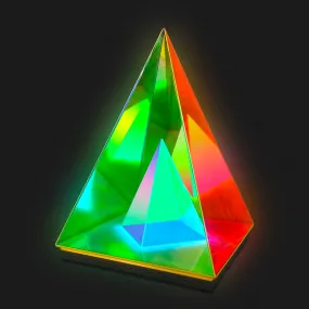 Unique Acrylic Pyramid LED Table Lamp