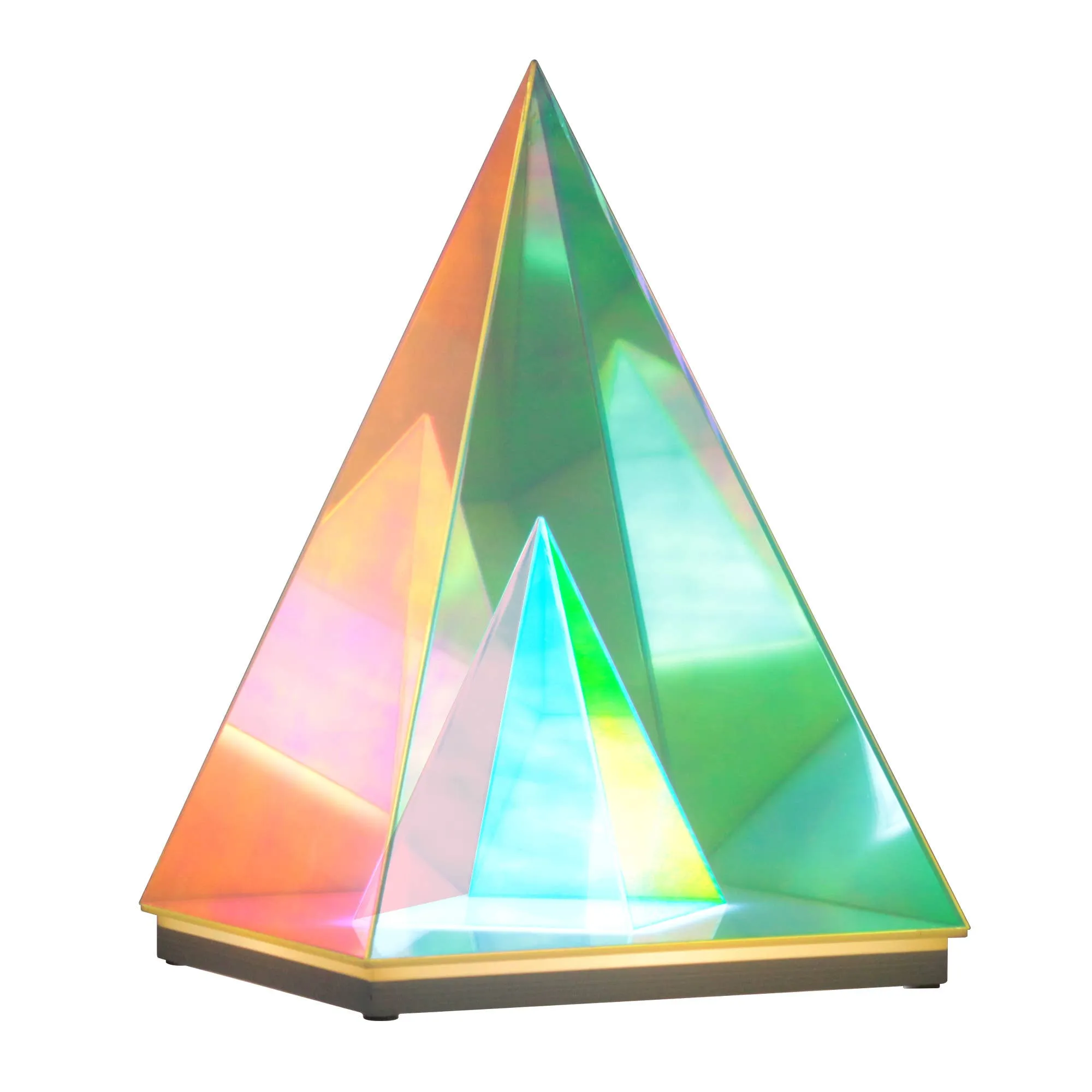 Unique Acrylic Pyramid LED Table Lamp