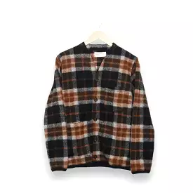 Universal Works Cardigan 29616 British Check Fleece brown