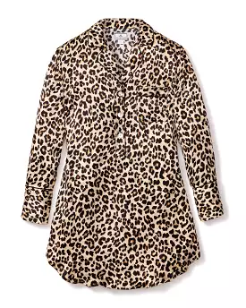 Veronica Beard x Petite Plume Silk Leopard Nightshirt