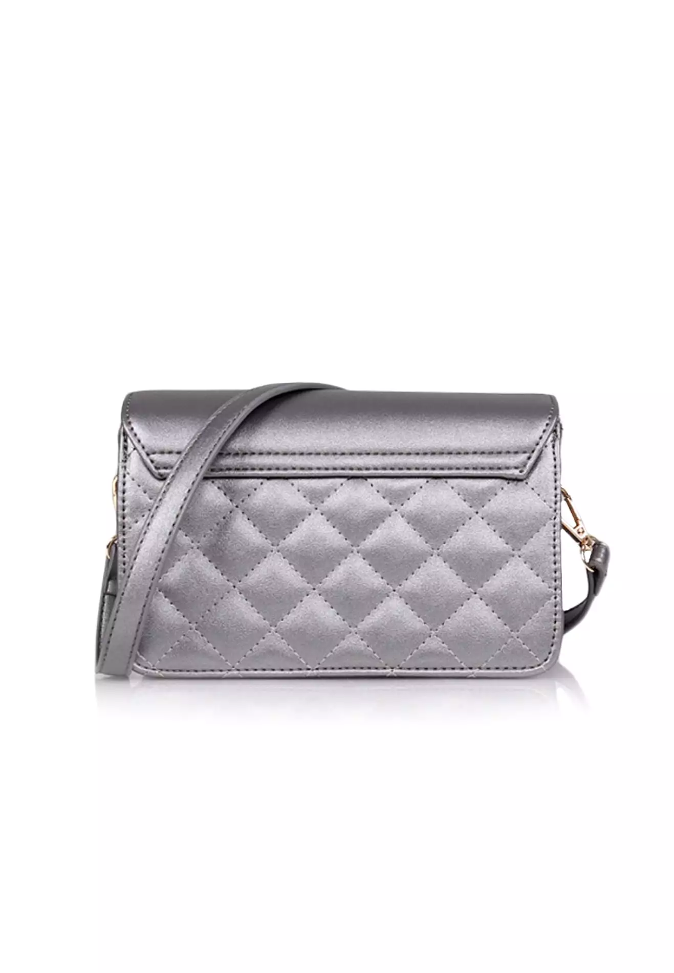 VOIR Boxy Clasp Quilted Crossbody Bag