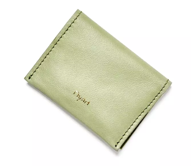 Wave Leather Card Holder - Olive