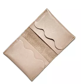 Wave Leather Card Holder - Tan