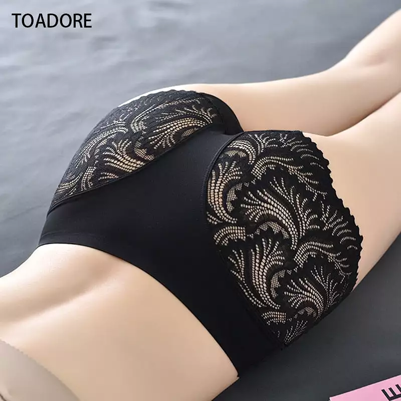 Women's Seamless Underwear Female Panties Quality Lace Antibacterial Woman Mid Waist Soft Silk Panty Underpants Bragas Mujer